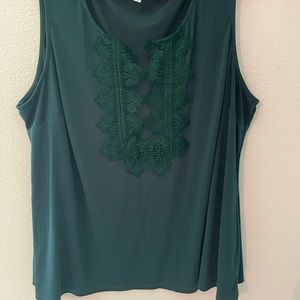 Dressbarn, Size 3X, Tank Top, Green